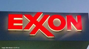 Neon Exxon sign by Mike Mozart
