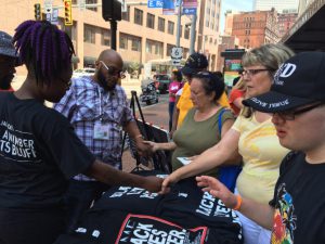 People Praying in Cleveland during RNC