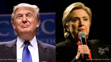 Trump and Clinton - CC BY SA 2.0 Skidmore and Weinstein