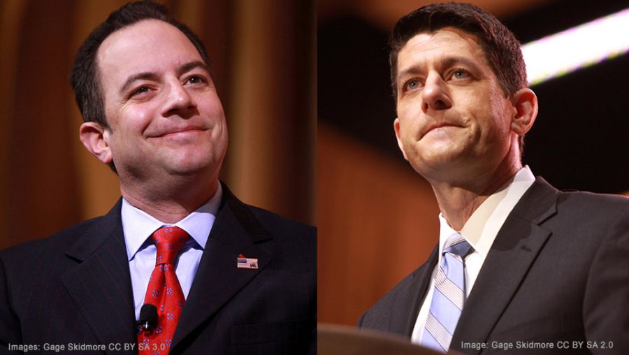 Reince Priebus and Paul Ryan (images Gage Skidmore)