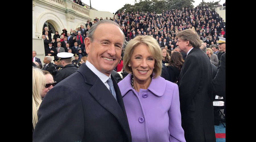 Dick and Betsy DeVos at the 2017 inauguration