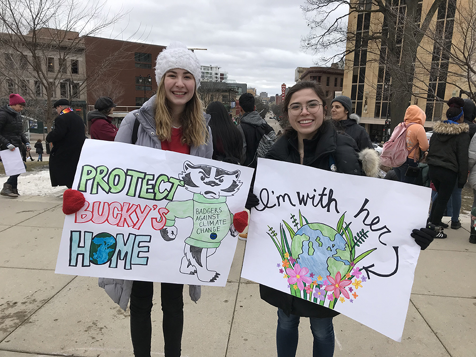 Protect Bucky's Home, Climate March, Madison, WI, 3-15-2019