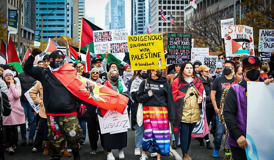 In Backlash to Campus Pro-Palestine Protests, Echoes of Standing Rock and the Global Crackdown on Climate Protest